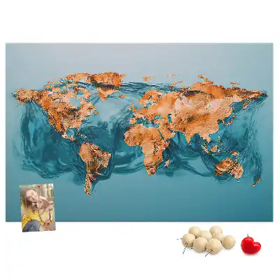 Tableau en liège décoratif Composition moderne du globe