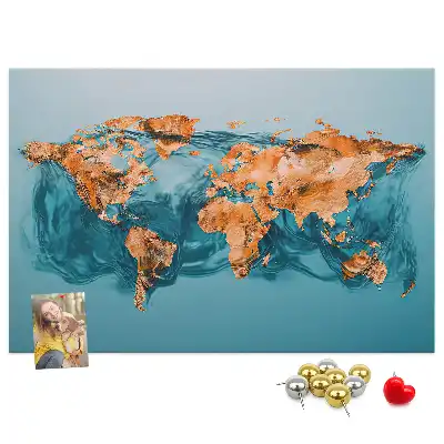 Tableau en liège décoratif Composition moderne du globe