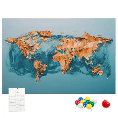 Tableau en liège décoratif Composition moderne du globe