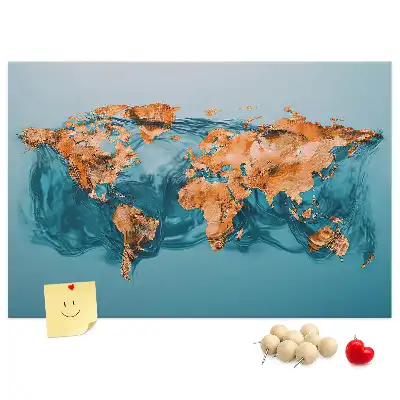 Tableau en liège décoratif Composition moderne du globe