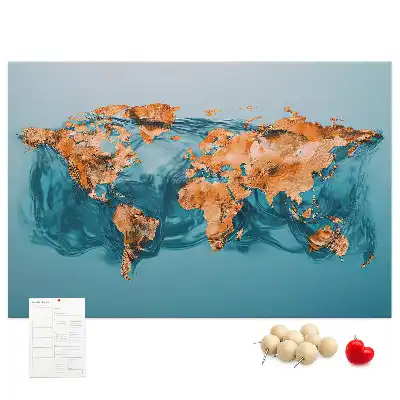 Tableau en liège décoratif Composition moderne du globe