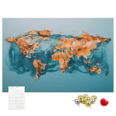 Tableau en liège décoratif Composition moderne du globe
