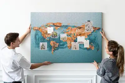 Tableau en liège décoratif Composition moderne du globe