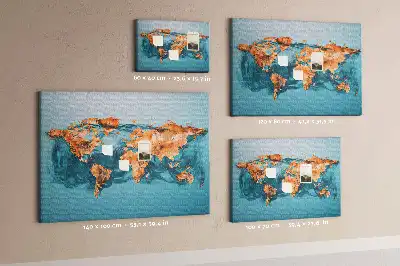 Tableau en liège décoratif Composition moderne du globe