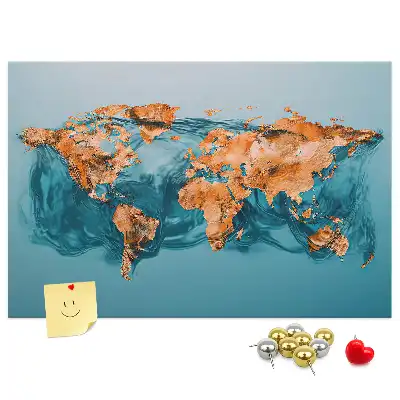 Tableau en liège décoratif Composition moderne du globe