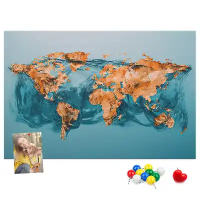 Tableau en liège décoratif Composition moderne du globe