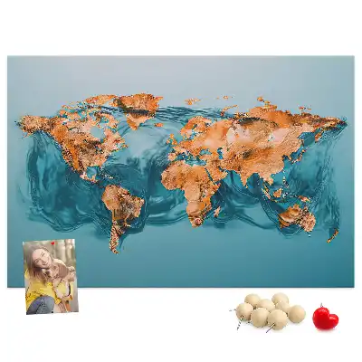 Tableau en liège décoratif Composition moderne du globe