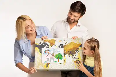 Tableau d'affichage en liège Carte du monde abstraction