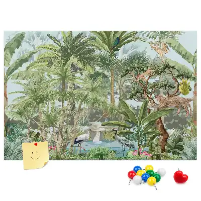 Tableau de liège motif jungle et environnement naturel