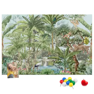 Tableau de liège motif jungle et environnement naturel