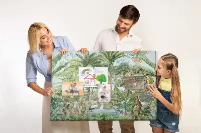 Tableau de liège motif jungle et environnement naturel