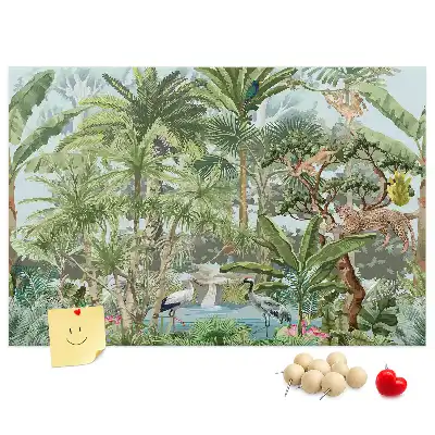 Tableau de liège motif jungle et environnement naturel