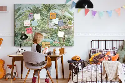 Tableau de liège motif jungle et environnement naturel