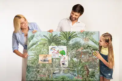 Tableau de liège motif jungle et environnement naturel