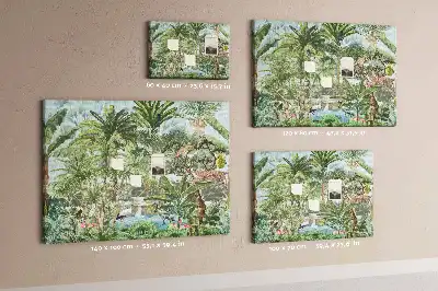 Tableau de liège motif jungle et environnement naturel