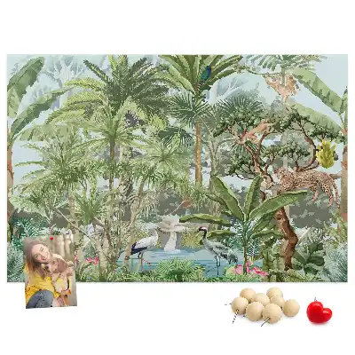 Tableau de liège motif jungle et environnement naturel