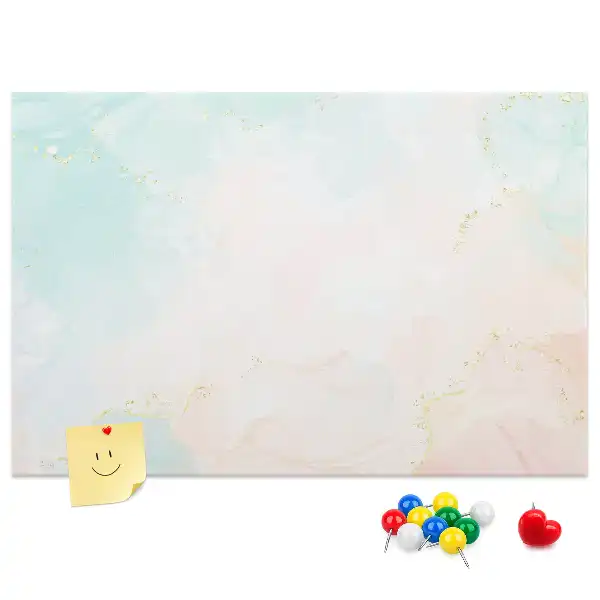 Tableau d’affichage en liège motif aquarelle marbre