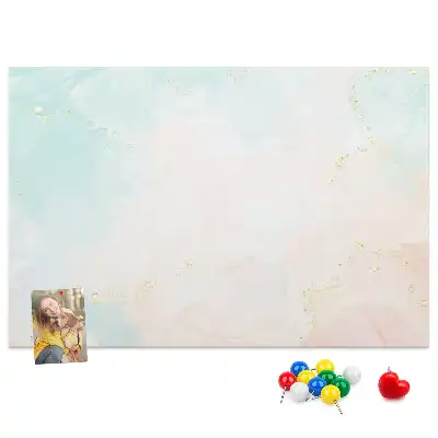 Tableau d’affichage en liège motif aquarelle marbre