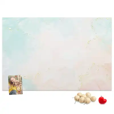 Tableau d’affichage en liège motif aquarelle marbre