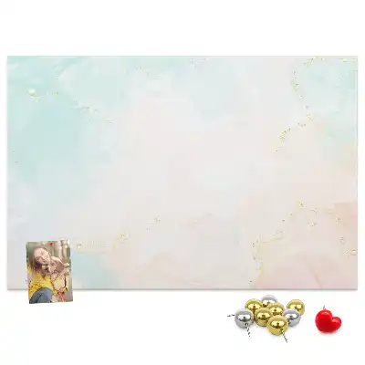 Tableau d’affichage en liège motif aquarelle marbre