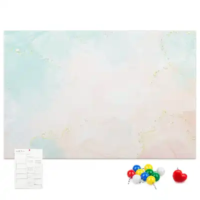 Tableau d’affichage en liège motif aquarelle marbre