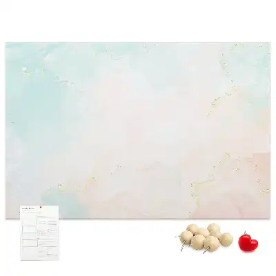 Tableau d’affichage en liège motif aquarelle marbre