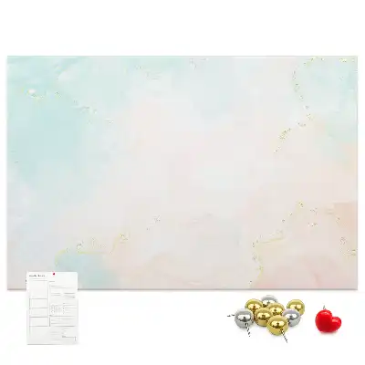Tableau d’affichage en liège motif aquarelle marbre