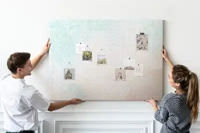 Tableau d’affichage en liège motif aquarelle marbre
