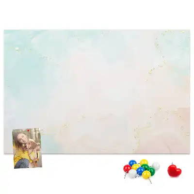 Tableau d’affichage en liège motif aquarelle marbre