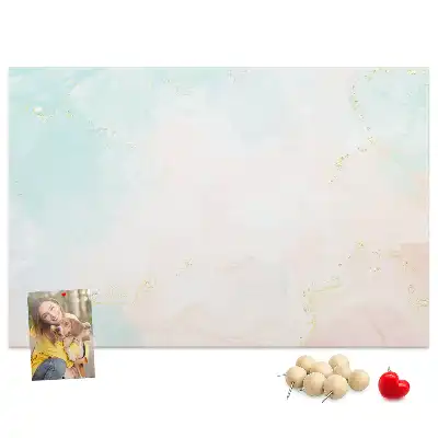 Tableau d’affichage en liège motif aquarelle marbre