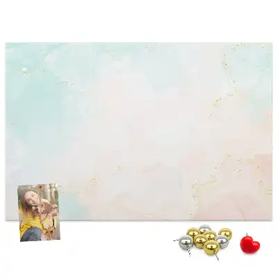Tableau d’affichage en liège motif aquarelle marbre
