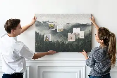 Tableau en liège déco Forêt paysage