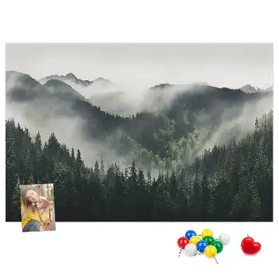 Tableau en liège déco Forêt paysage