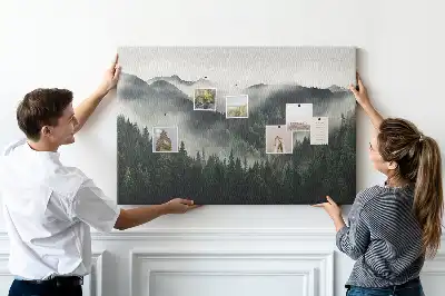 Tableau en liège déco Forêt paysage