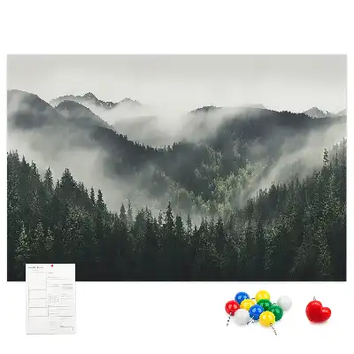 Tableau en liège déco Forêt paysage