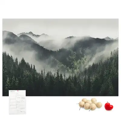 Tableau en liège déco Forêt paysage