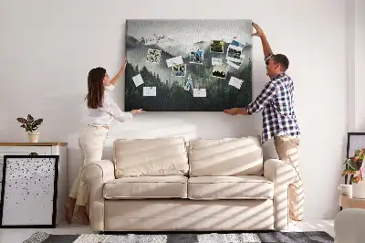 Tableau en liège déco Forêt paysage