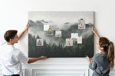 Tableau en liège déco Forêt paysage
