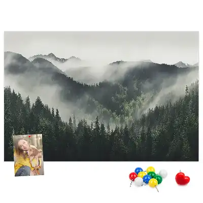 Tableau en liège déco Forêt paysage