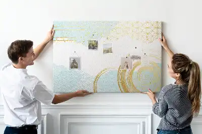 Tableau de liège à motif graphique décoratif
