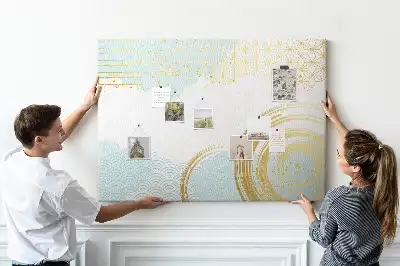 Tableau de liège à motif graphique décoratif