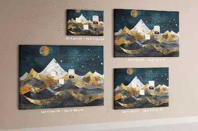 Tableau d’affichage en liège Montagnes la nuit