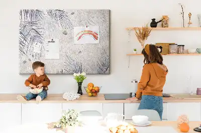 Tableau en liège décoratif motif feuille de palmier