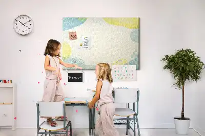Tableau d’affichage en liège avec cadre à motifs