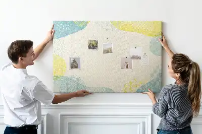 Tableau d’affichage en liège avec cadre à motifs