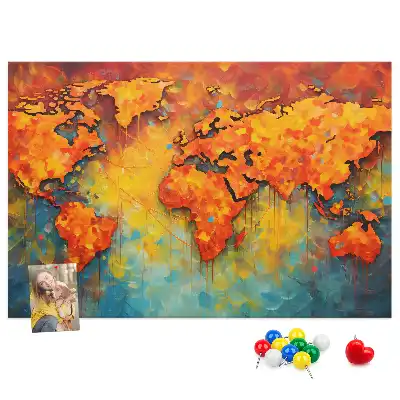 Carte du monde décorative en liège