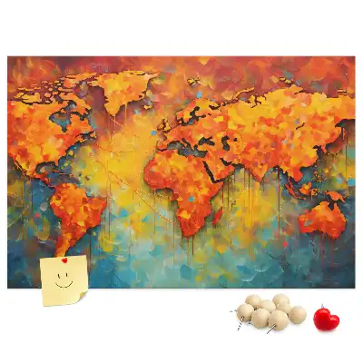 Carte du monde décorative en liège