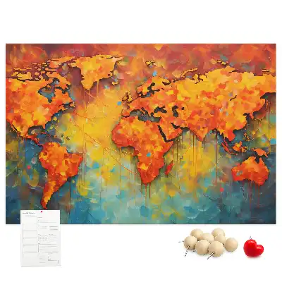 Carte du monde décorative en liège