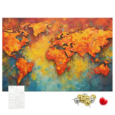 Carte du monde décorative en liège