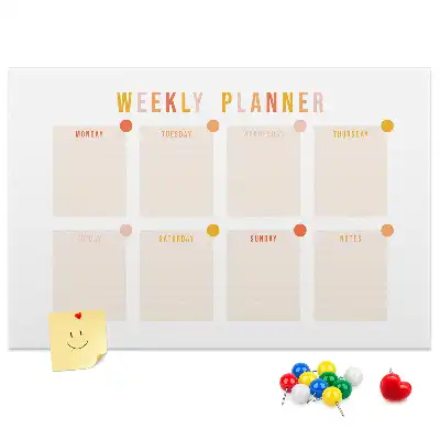 Tableau d’affichage en liège Planning de sept jours